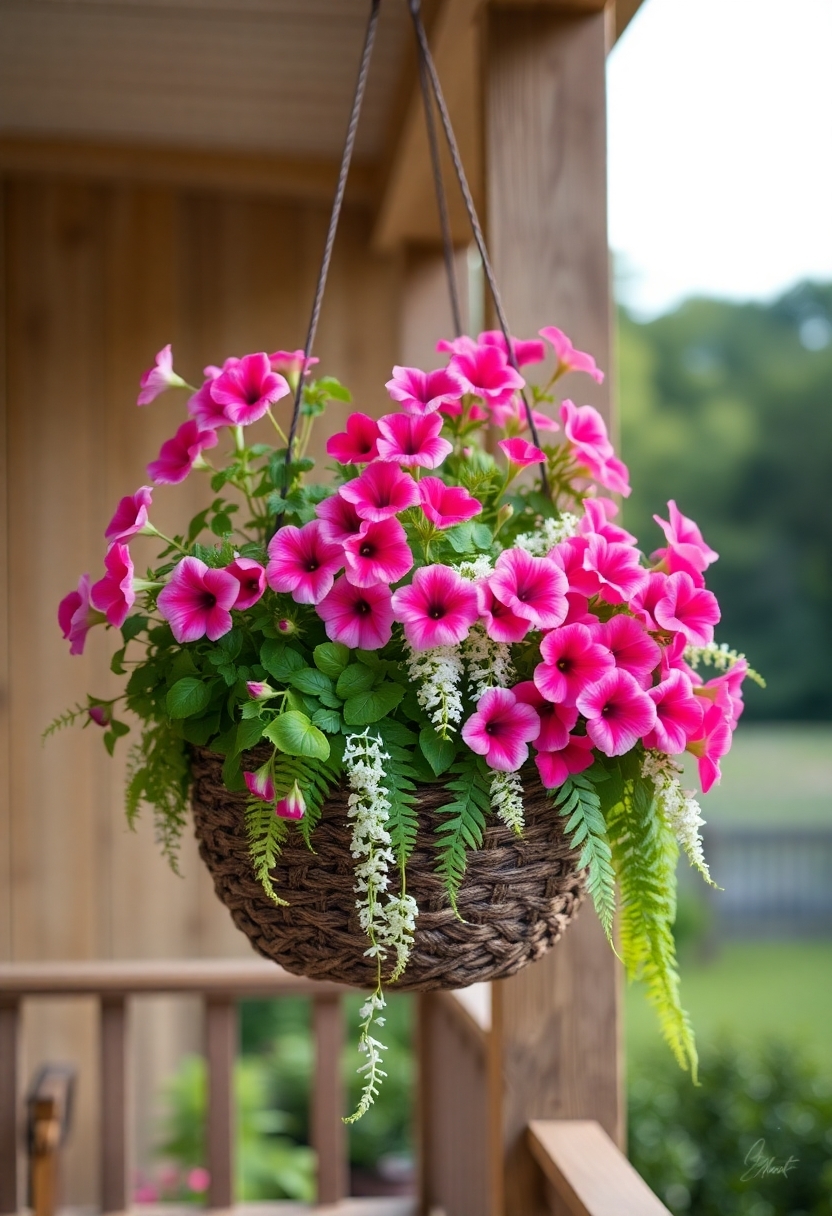 beautiful garden hanging baskets