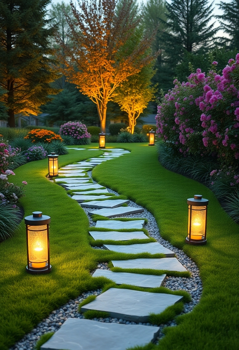 beautiful outdoor stone paths