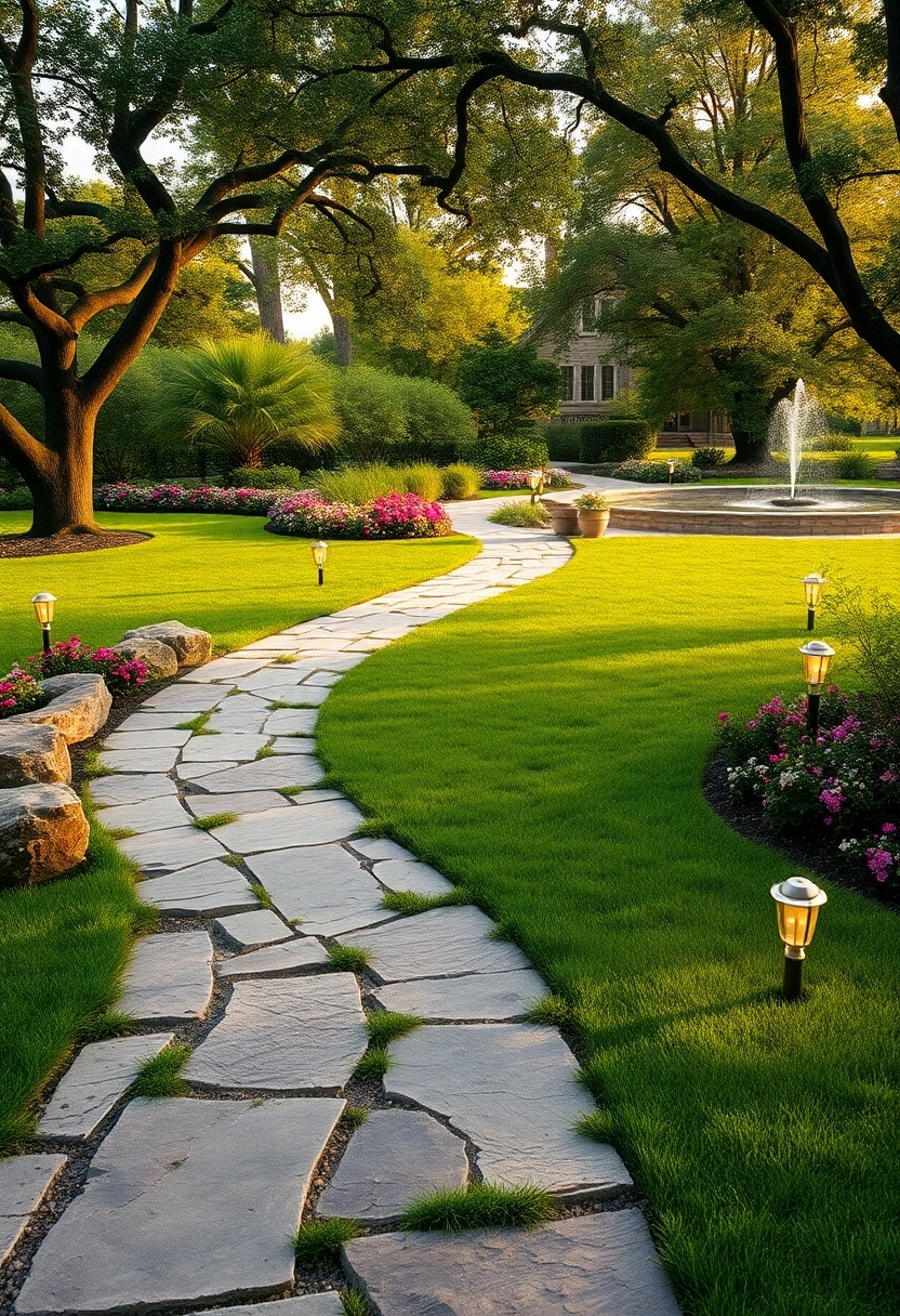 beautiful outdoor stone paths