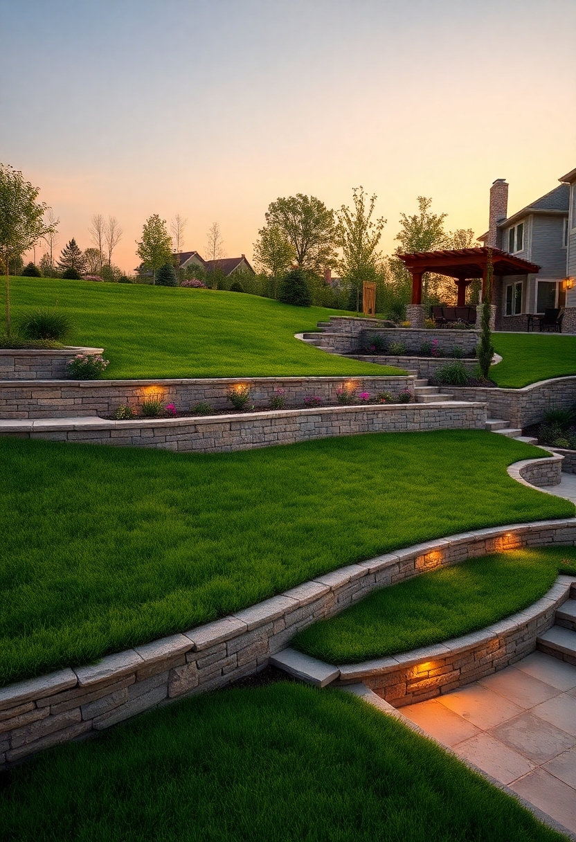 beautiful sloping yard designs