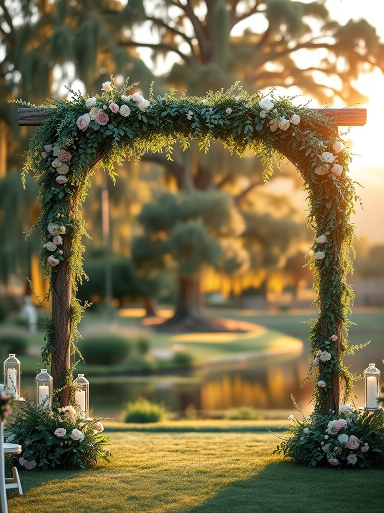 beautiful wedding scene backdrops