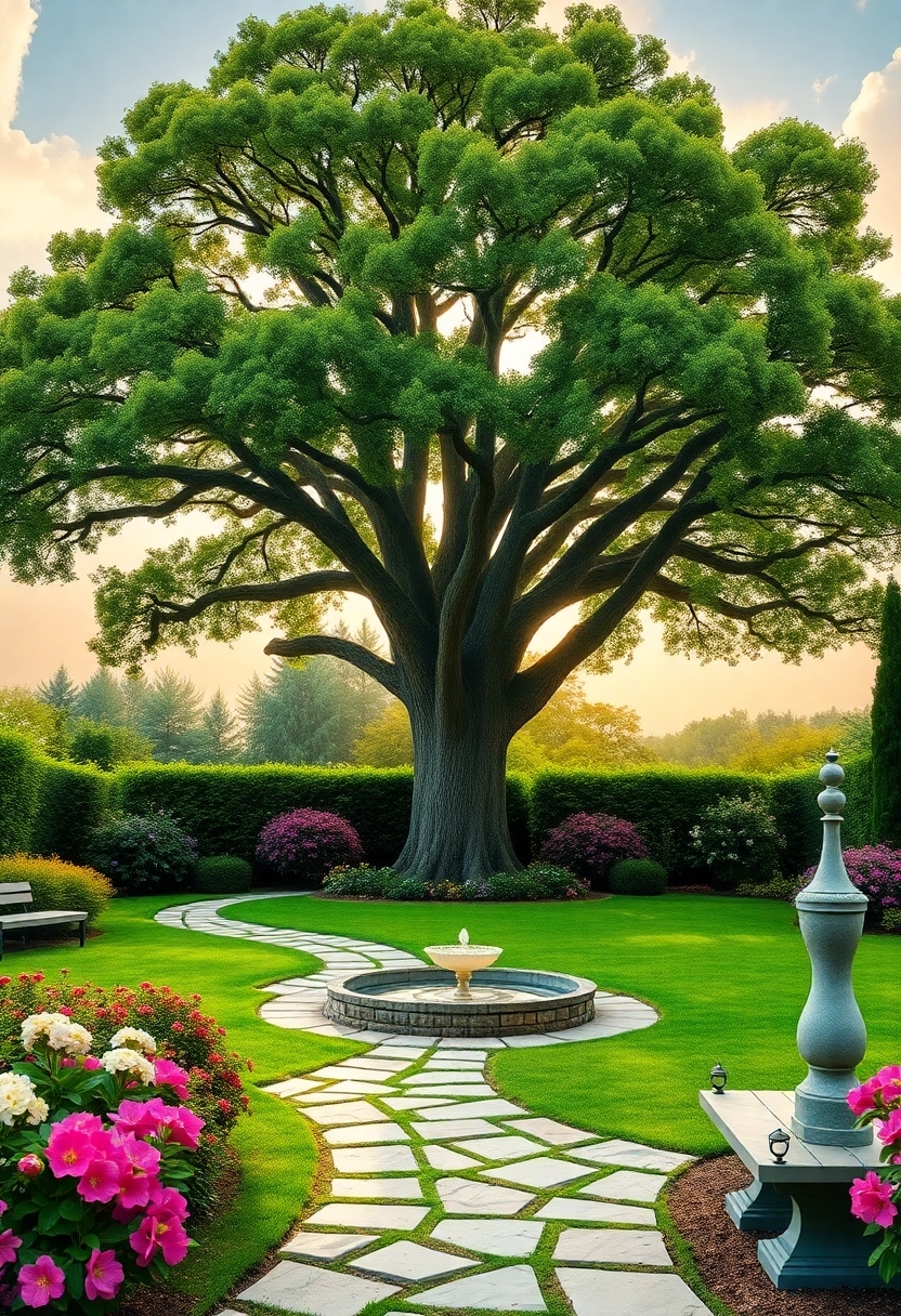 beautiful yard focal points