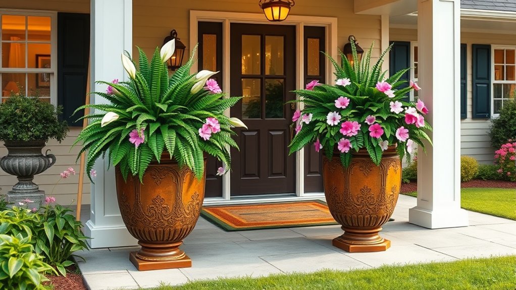 big decorative garden containers