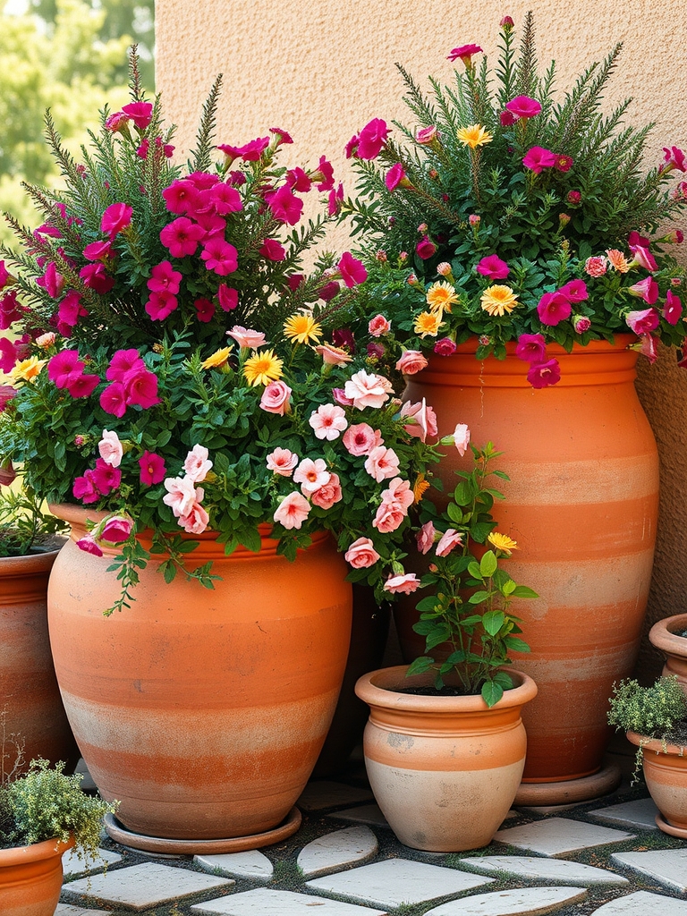 clay based garden containers