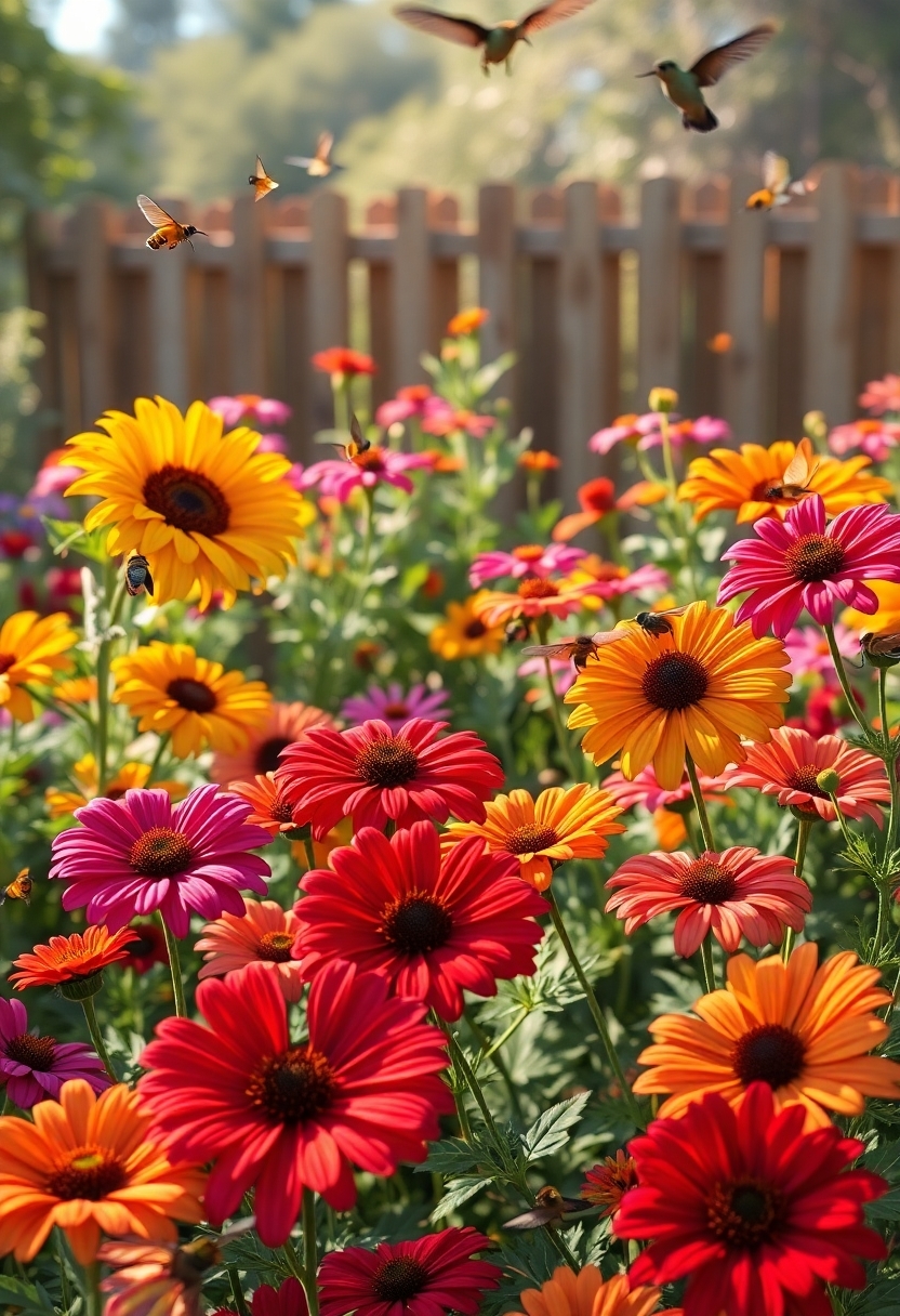 colorful blooms for bees