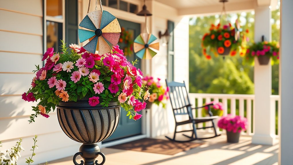 colorful garden decoration items