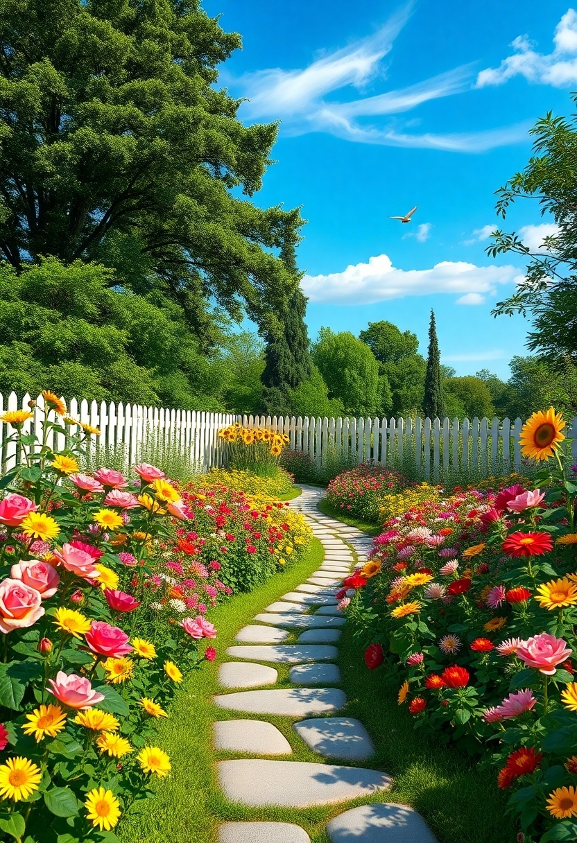 colorful garden flower displays