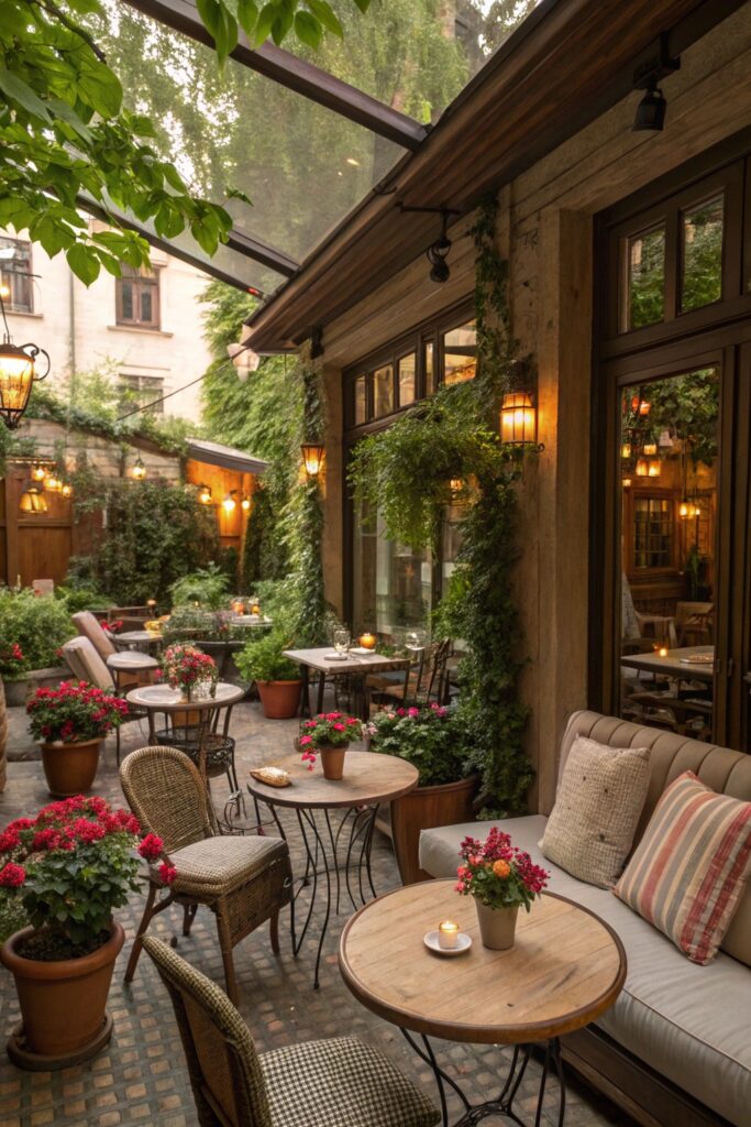 charming outdoor cafe spaces