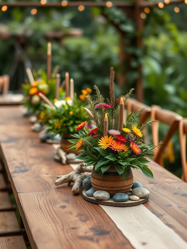 decorative earthy table settings