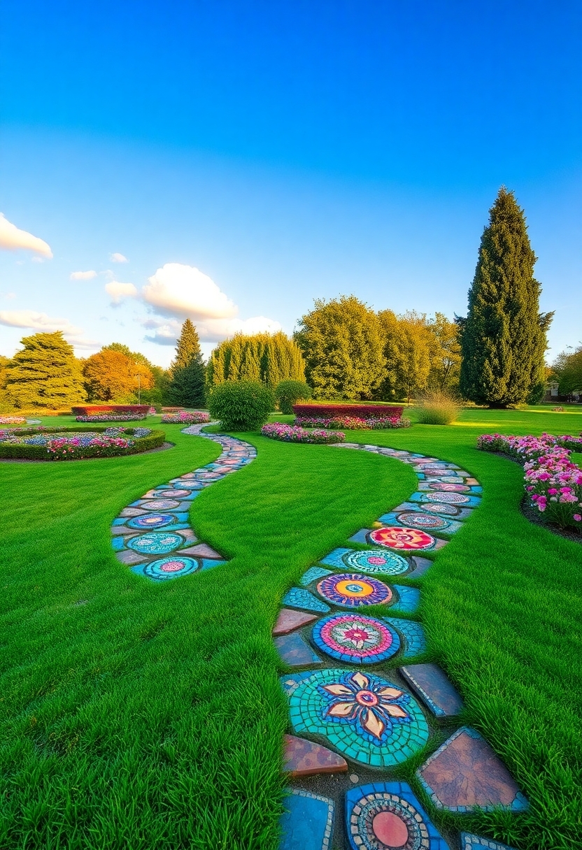 decorative garden path features