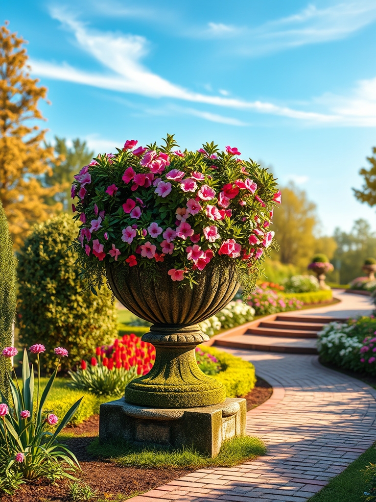 decorative garden stone containers