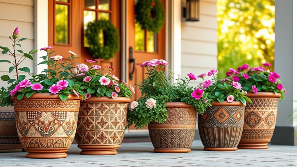 decorative outdoor garden containers