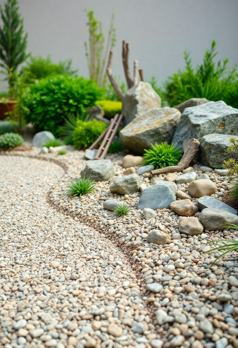 decorative rock garden accents