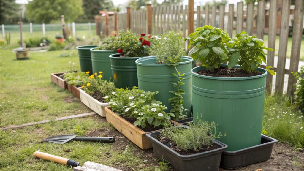 planters with built reservoirs