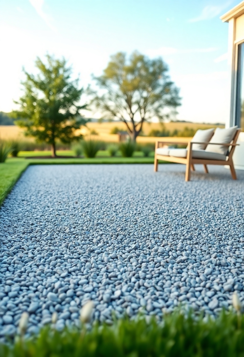 elegant small stone patio