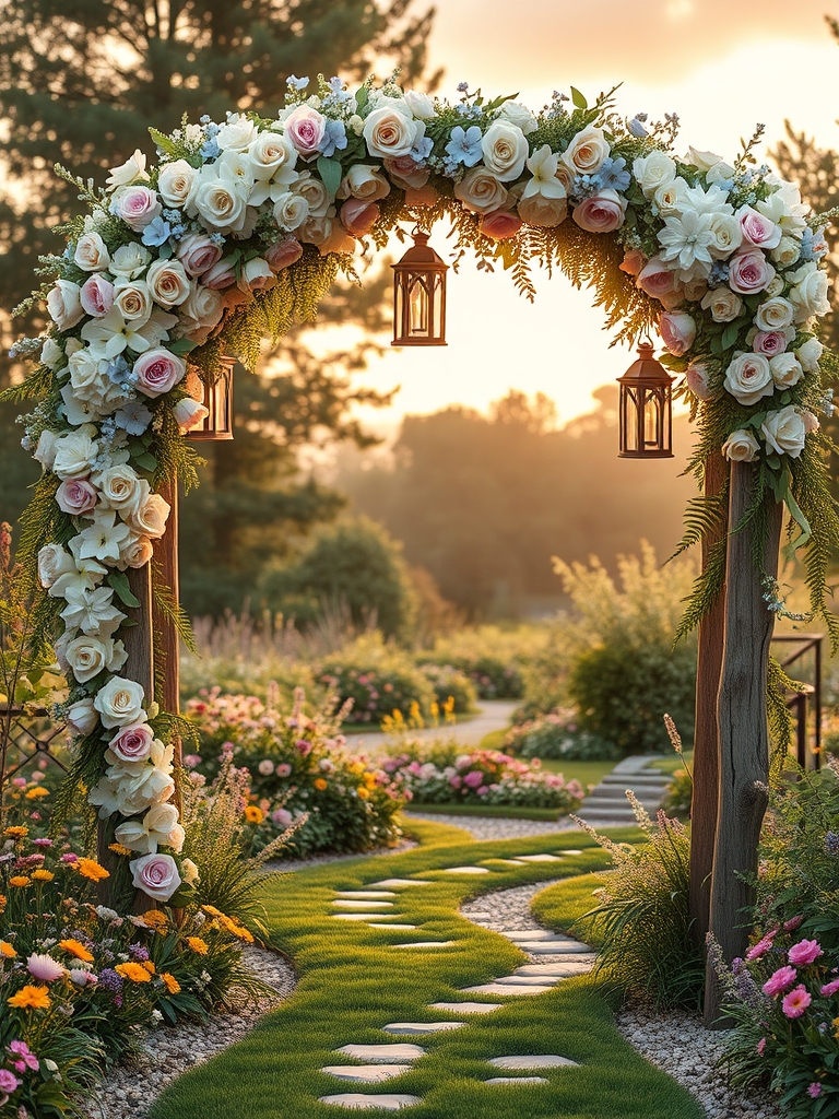 elegant wedding entrance arches