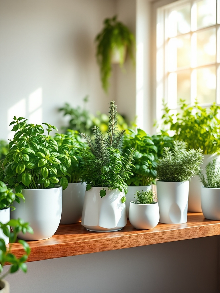 fresh herbs at home