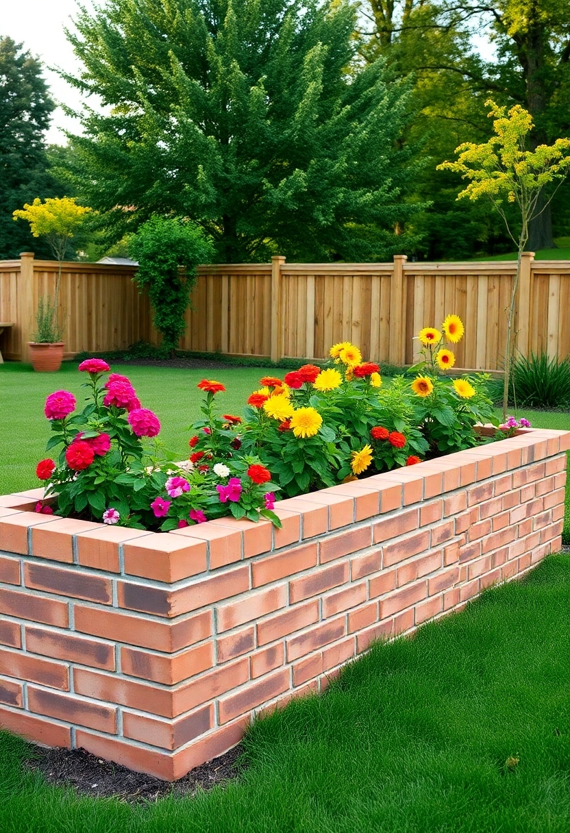 garden beds made brick