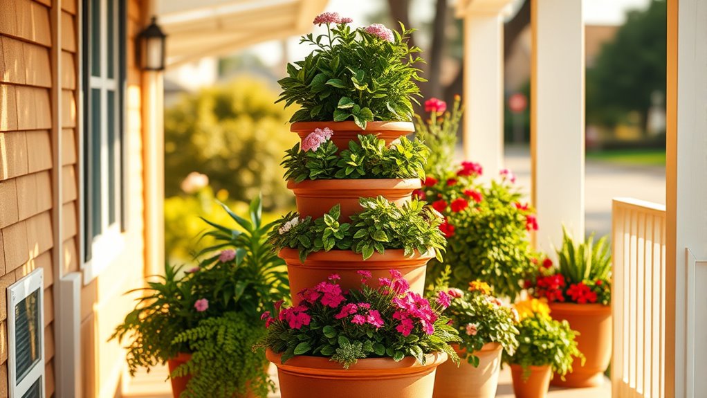 gardening with tiered planters