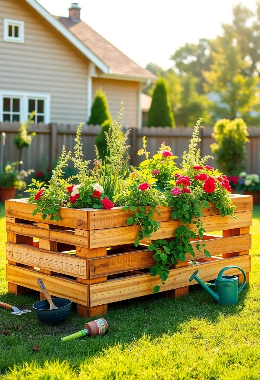 gardening with wooden pallets