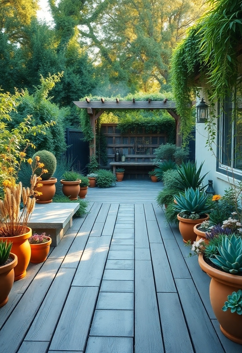 green outdoor living space