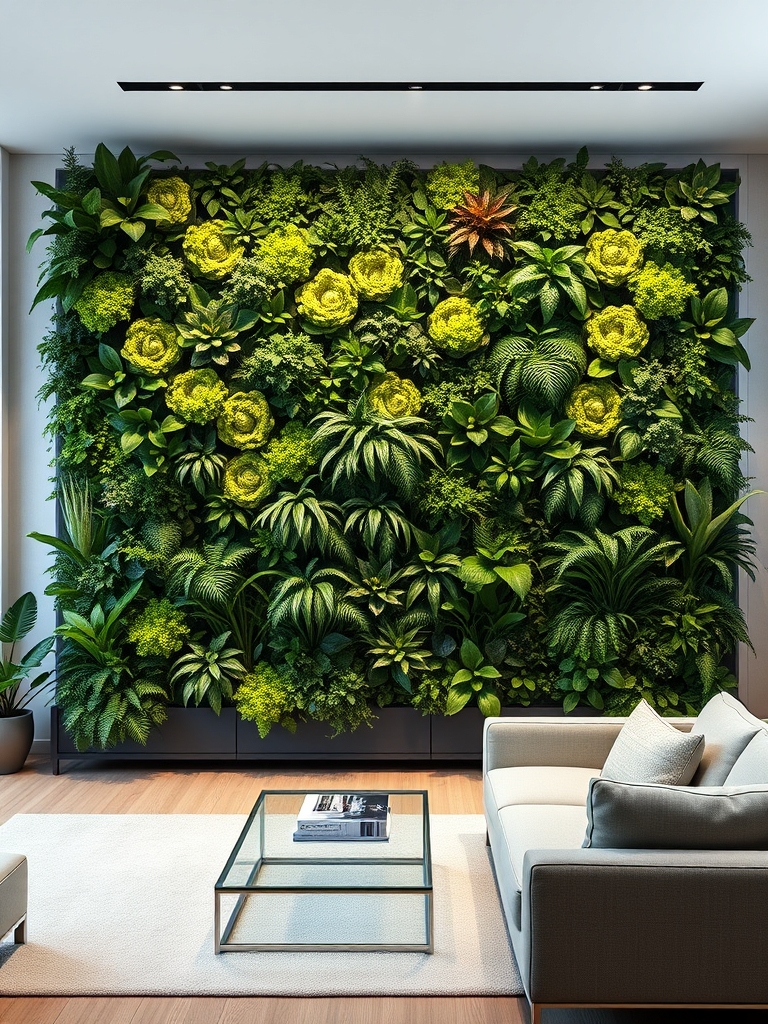 green walls purify air