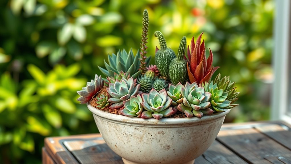 growing cacti in containers