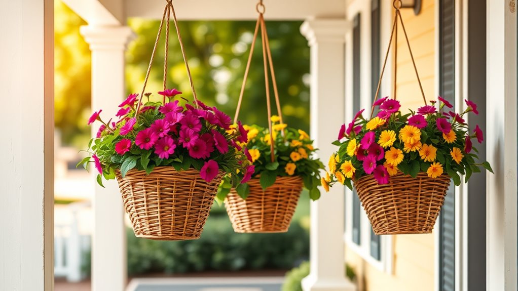 hang flowering plants outside