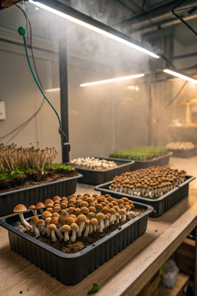 grow mushrooms at home