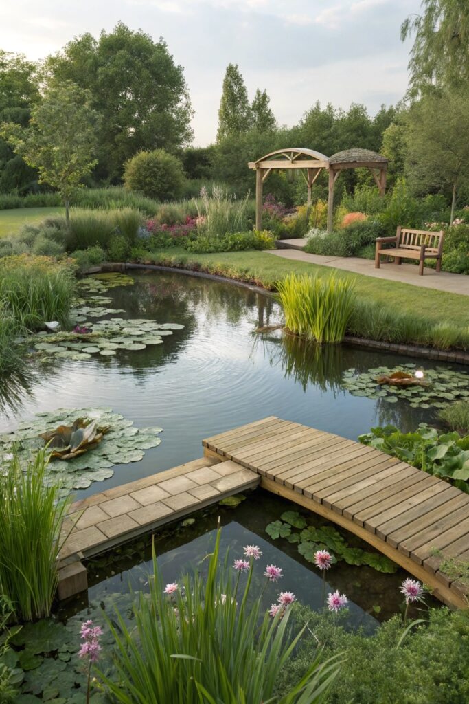 gardens with large ponds