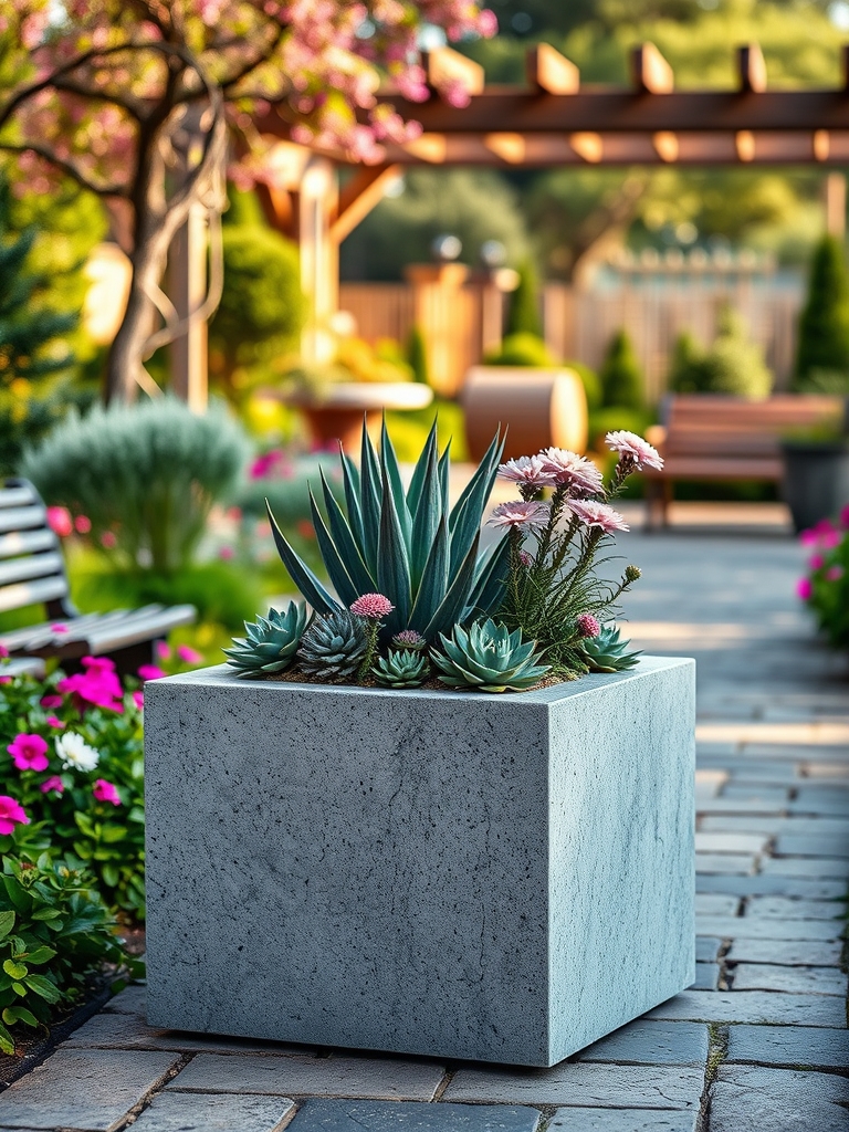 large decorative garden containers