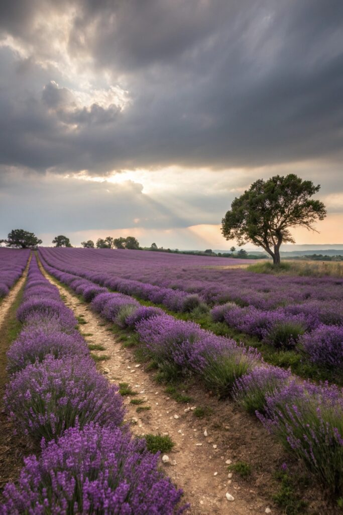 scenic purple floral views