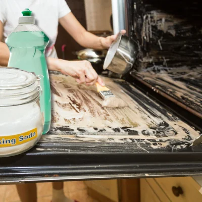 oven cleaner vinegar baking soda