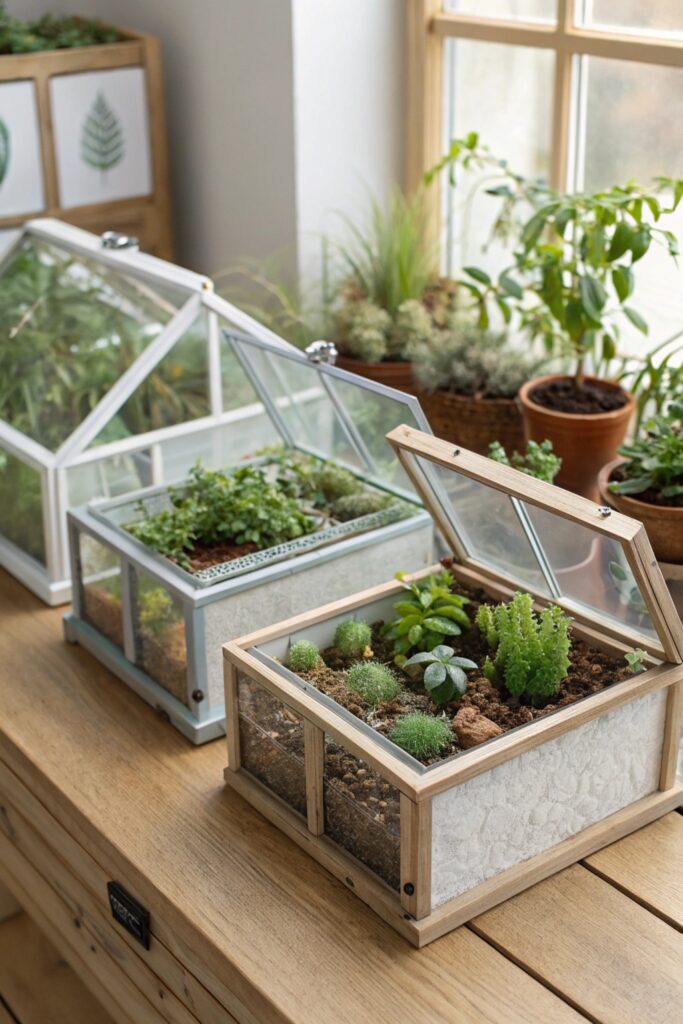 small plant growing spaces