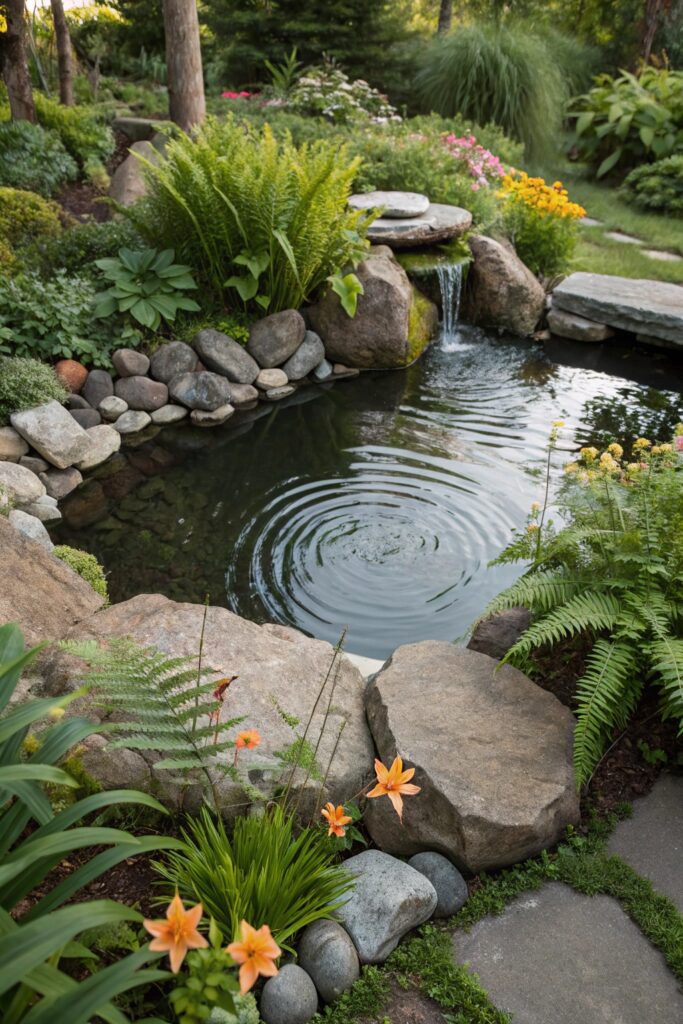 serene water garden spaces