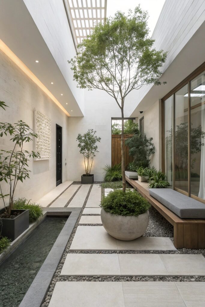 sleek urban outdoor space