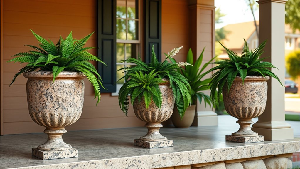 natural stone planters made