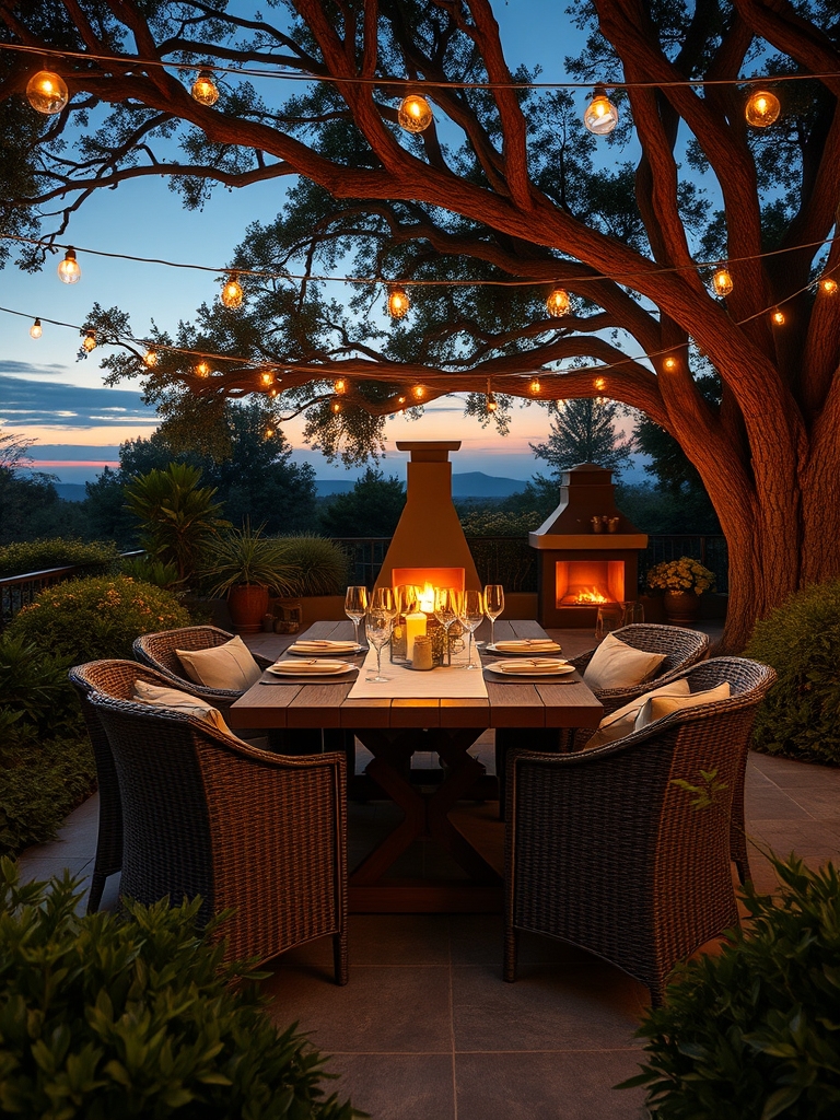 outdoor space to dine