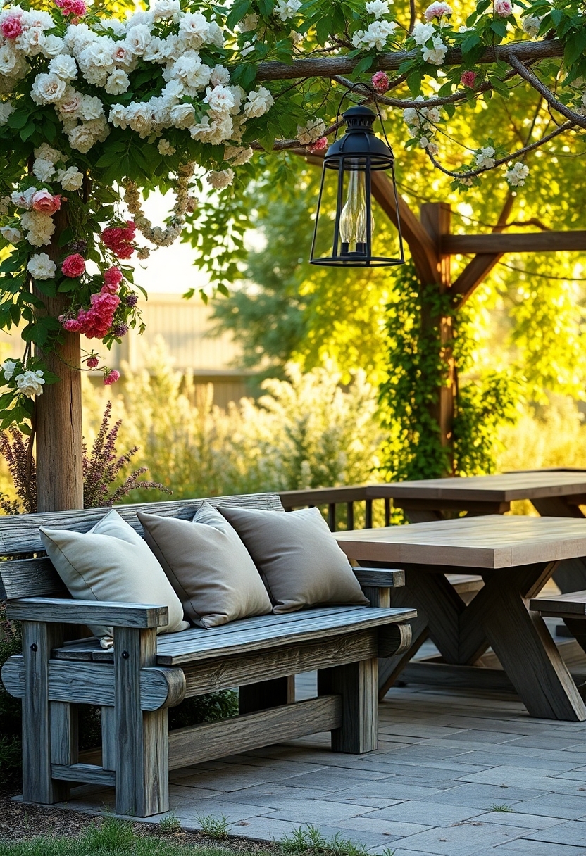 outdoor wooden seating options