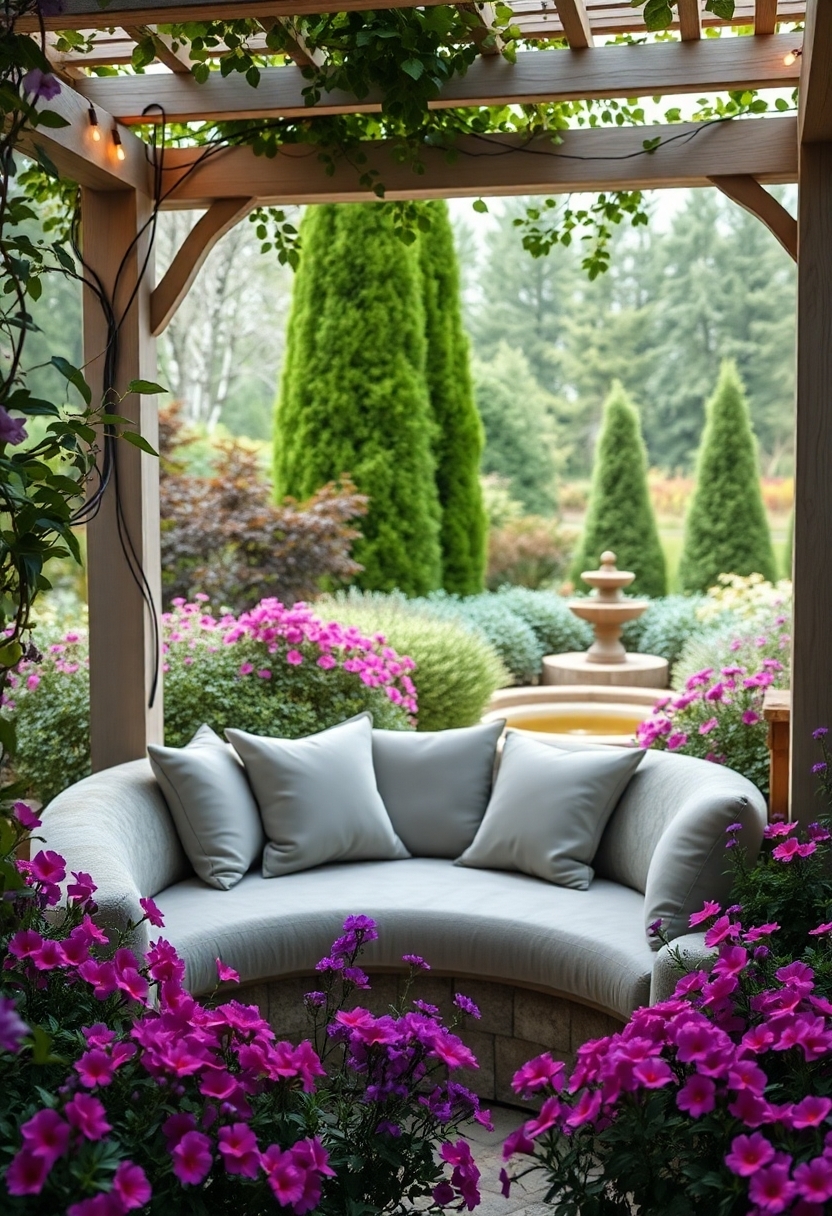 peaceful outdoor seating areas