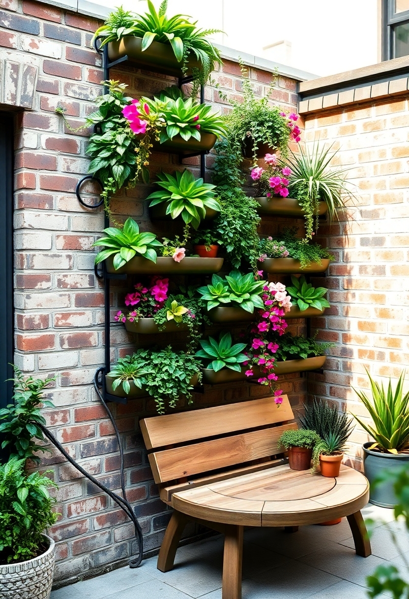 planters on the wall