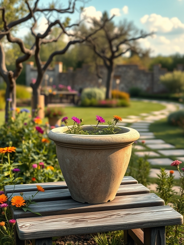 planters with natural style