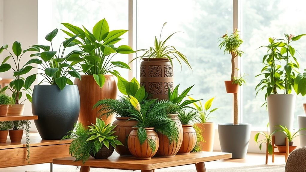 plants in small containers