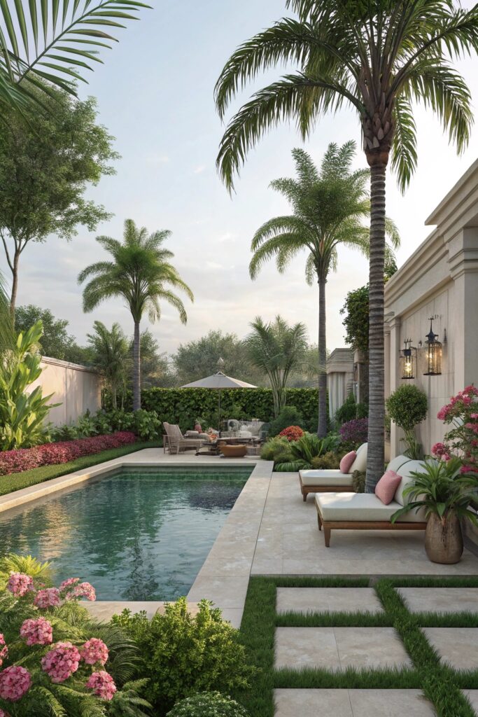 luxurious outdoor pool spaces