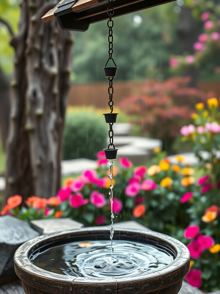 rain chain water features