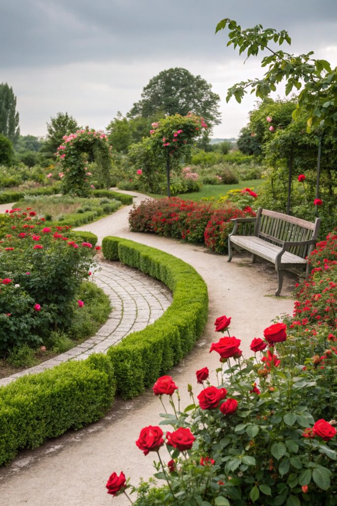 beautifully manicured garden paths