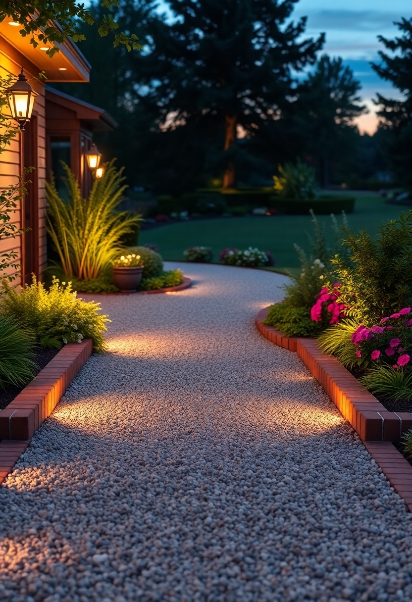 small rounded stone pathway