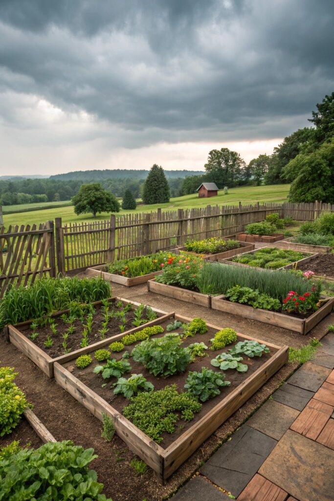 gardening in square plots