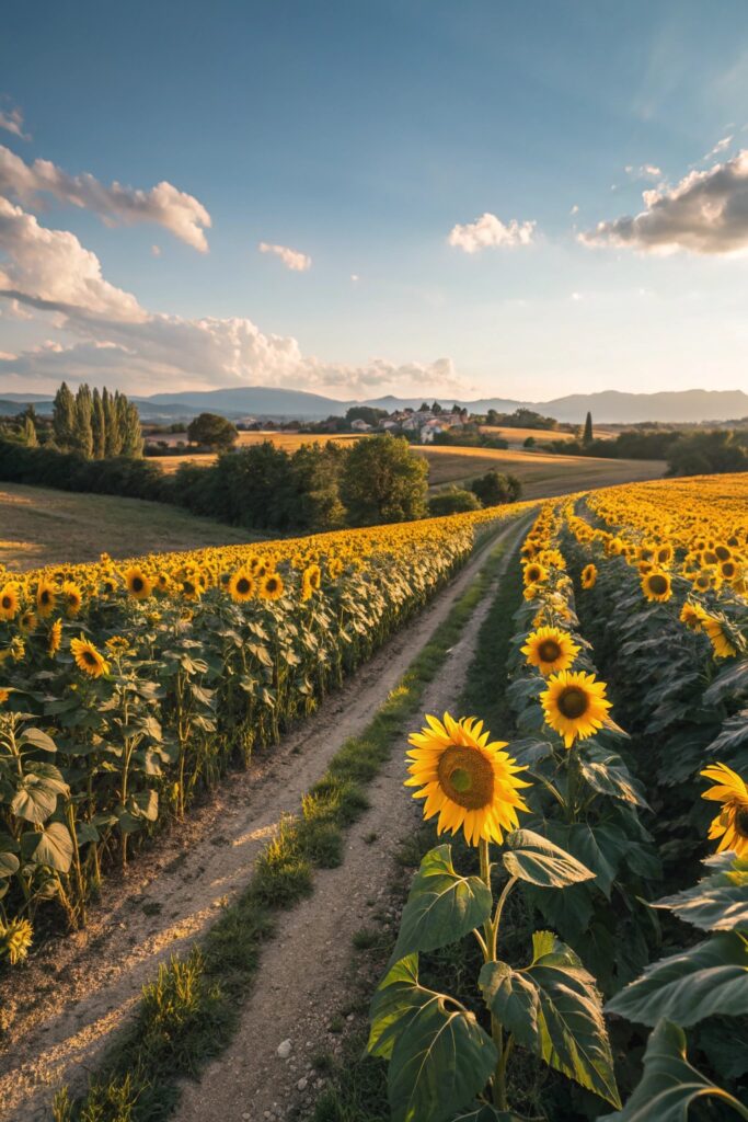 bright yellow flower field