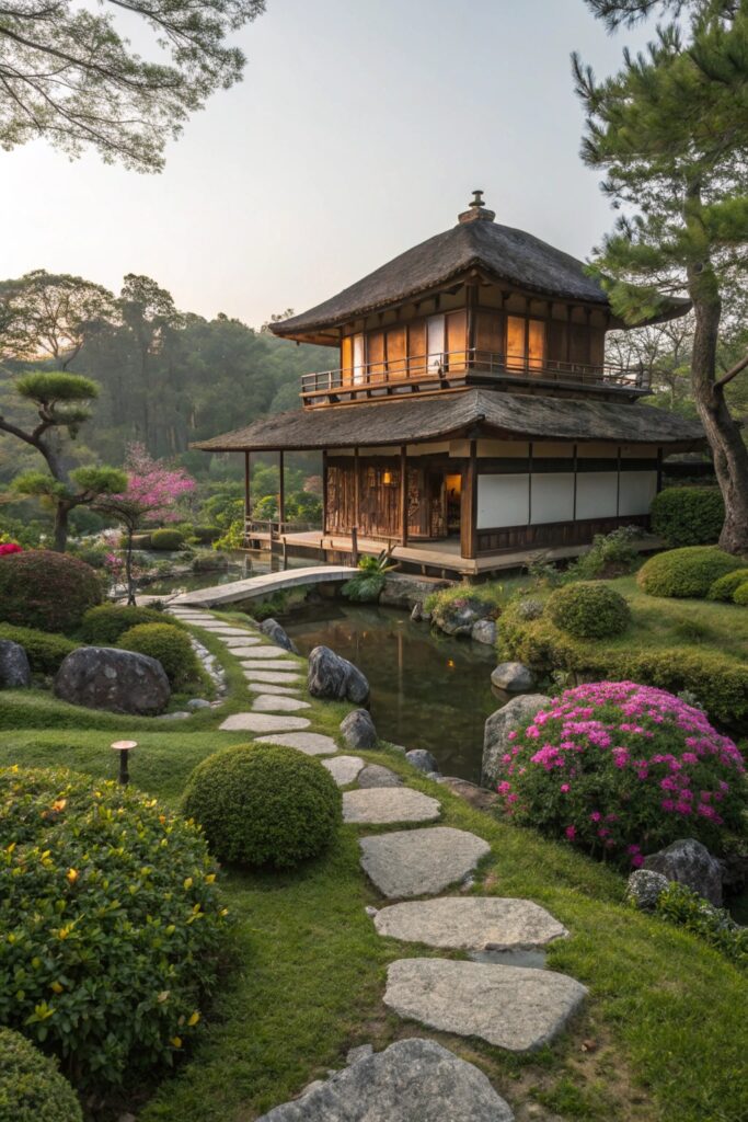 serene japanese tea houses